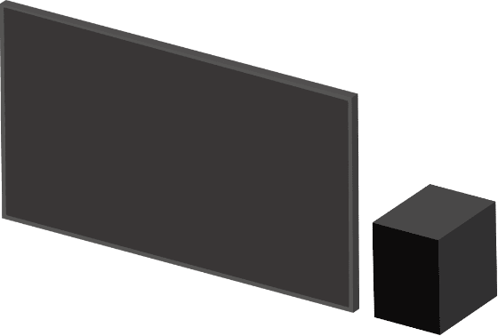 大型モニターとスピーカー